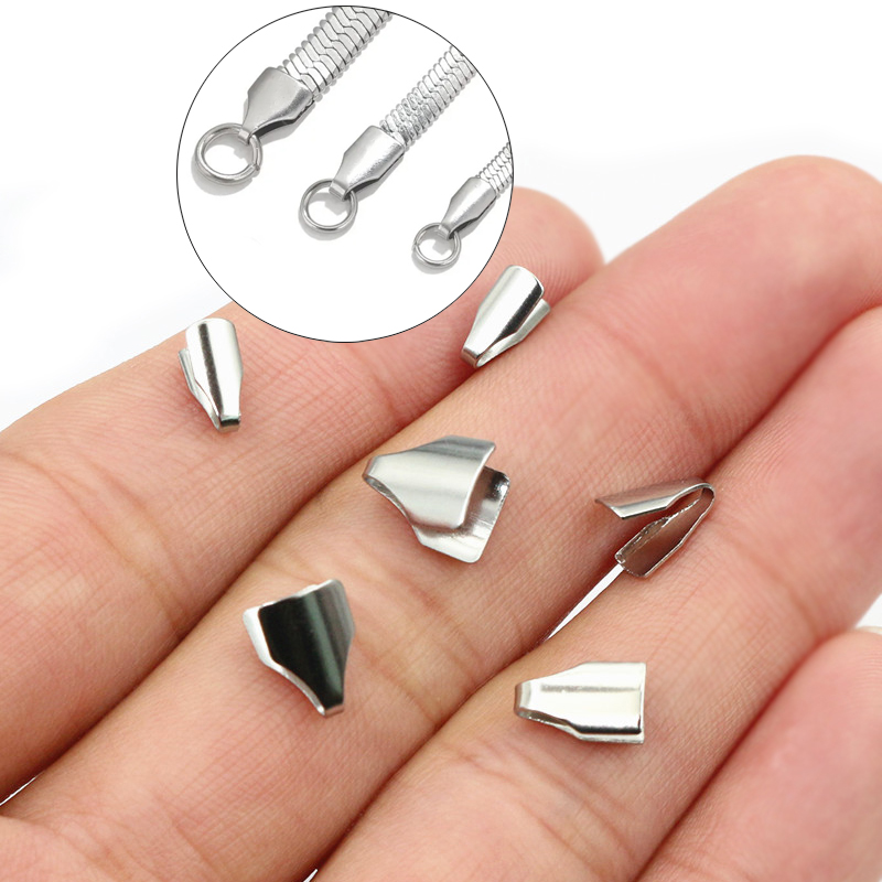 Charm Bracelet Beads - 100 piezas de acero inoxidable, 2-7mm,