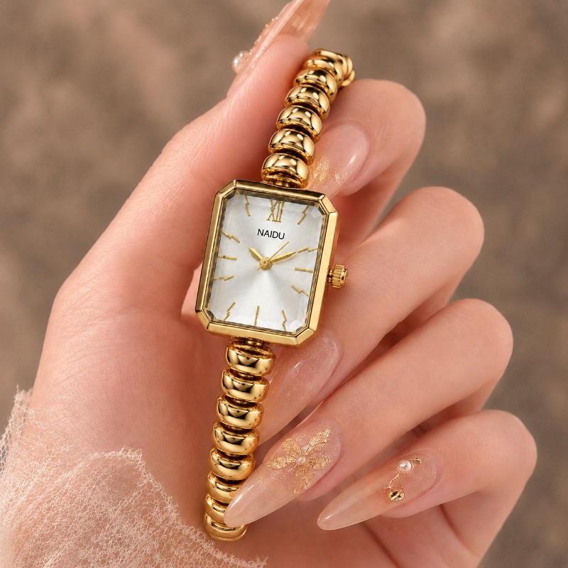 Jewelry Watches For Ladies - Reloj NAIDU dorado para mujer, mini