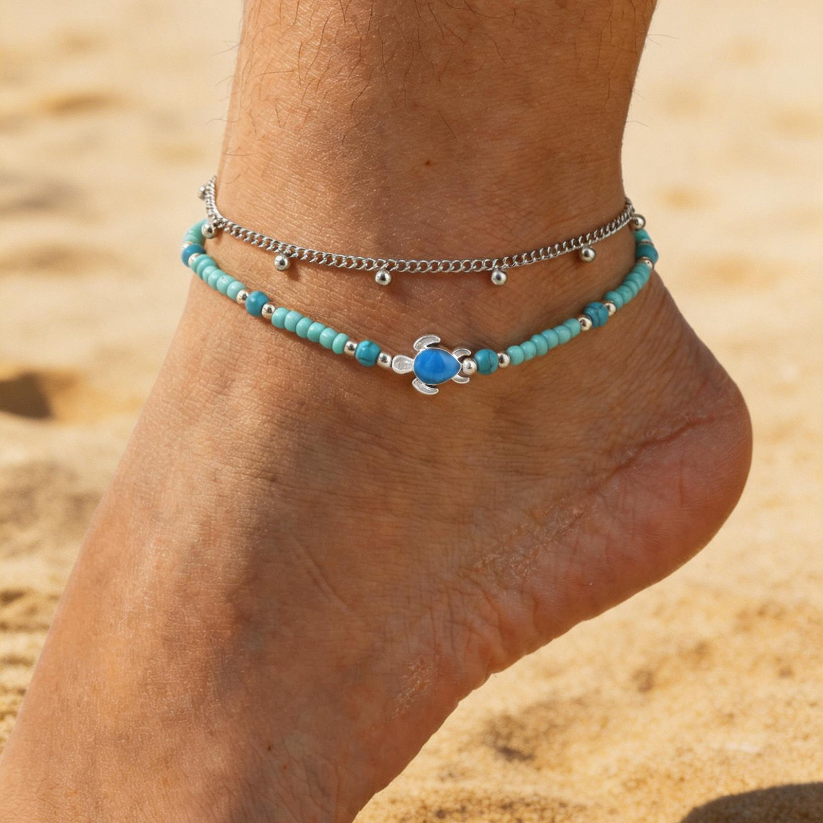 Jc Jewelry & Watches Reviews - Conjunto de Tobilleras de Acero Inoxidable