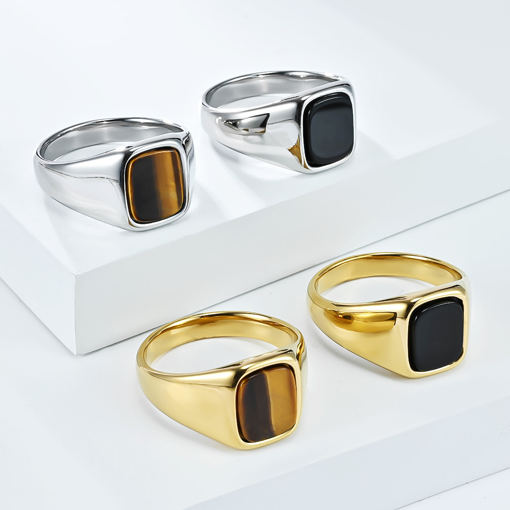 Mens Signet Ring - Nuevo Anillo de Sello de Moda