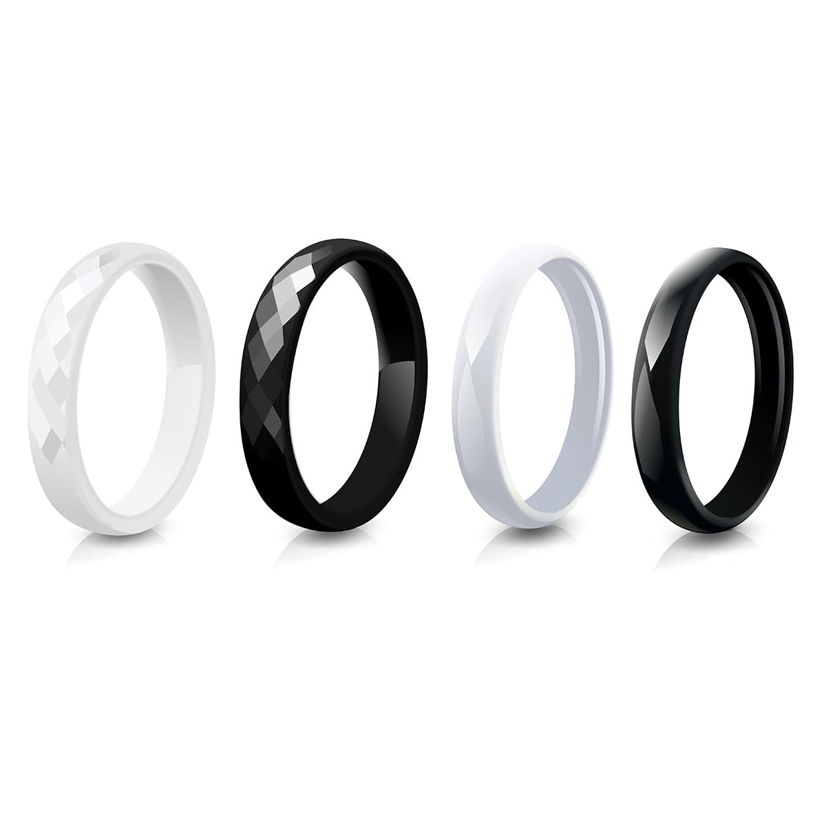 Minimalist Ring Stackable - Anillo de Boda Apilable de Cerámica