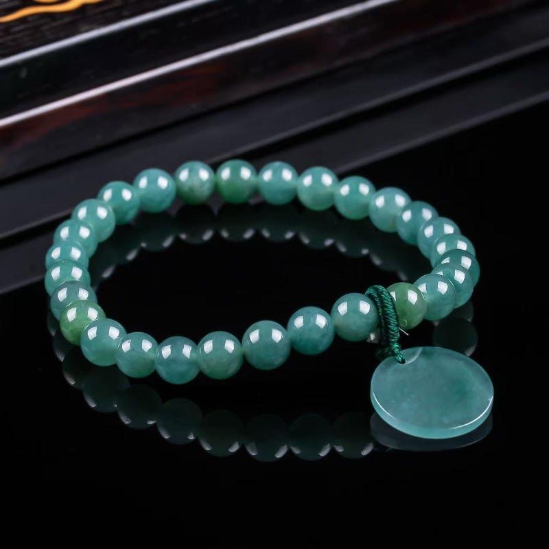 Charm Bracelet Beads - Pulsera de Jadeíta Natural Azul Agua