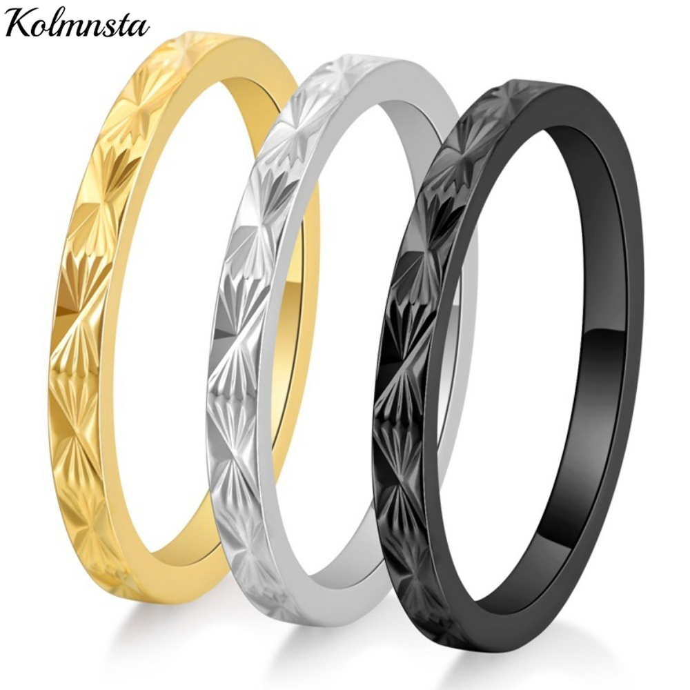Minimalist Ring Stackable - Kolmnsta Anillos de boda apilables de