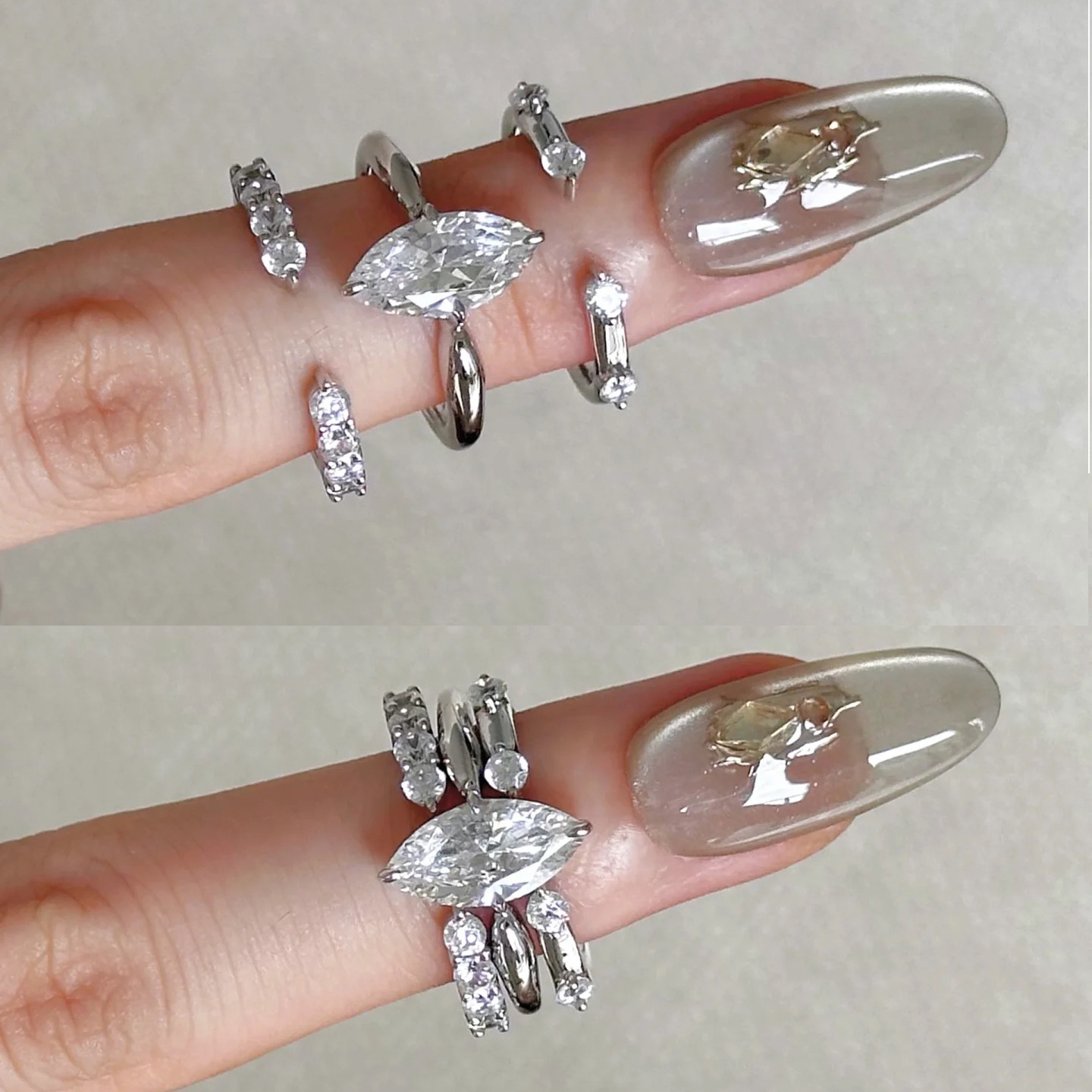 Minimalist Ring Stackable - Anillos Apilables Minimalistas Tres en Uno