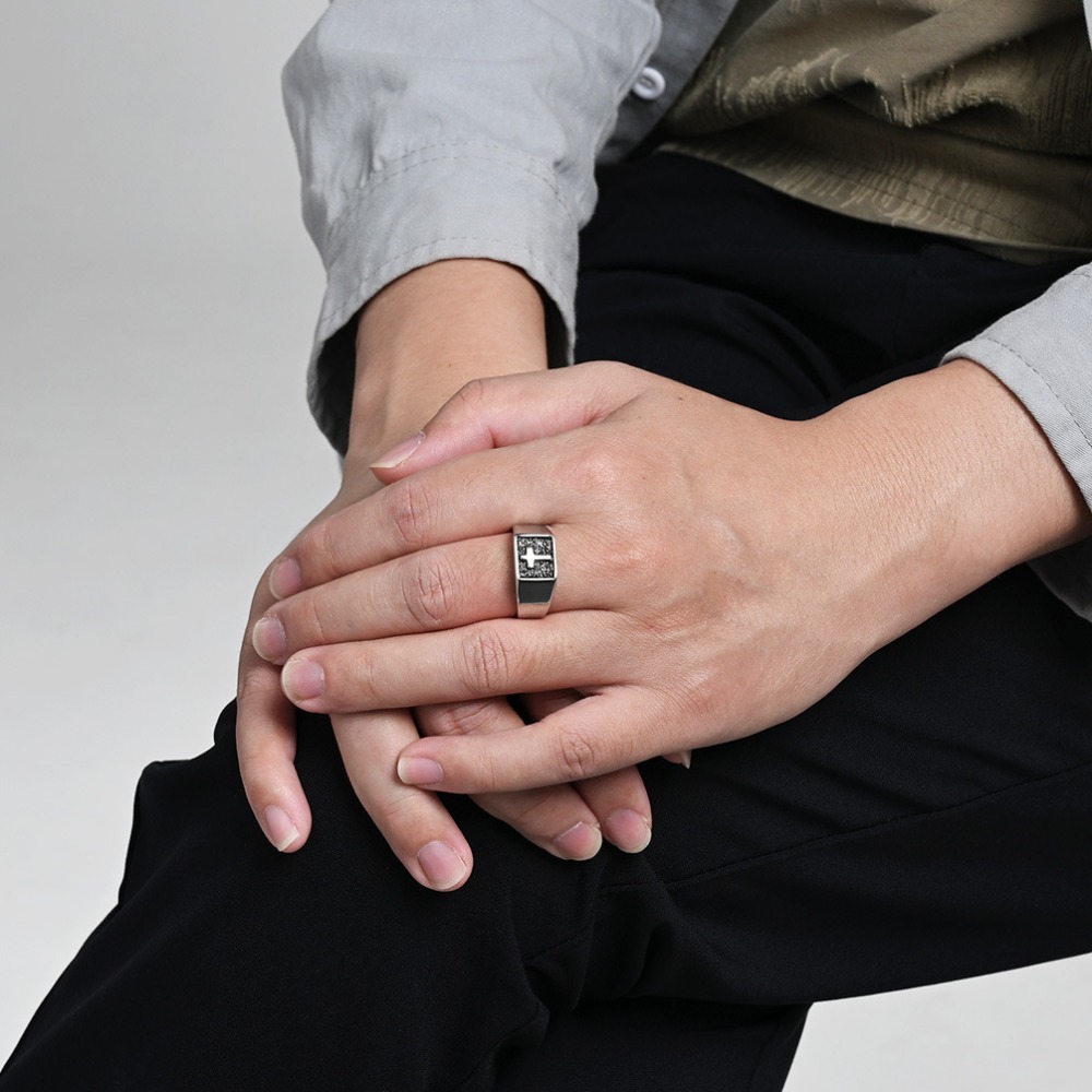 Anillo Somen Vintage de acero  - Mens Signet Ring reseña y precio