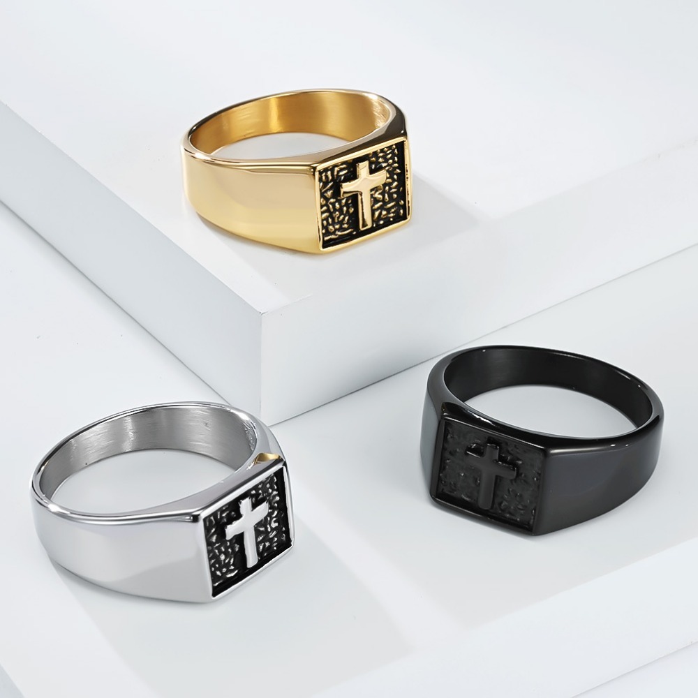 Anillo Somen Vintage de acero  - Mens Signet Ring reseña y precio