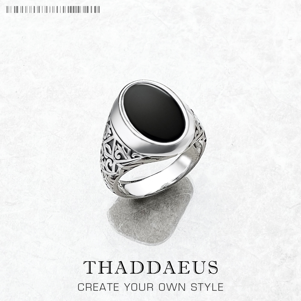 Anillo de sello ovalado negro, - Mens Signet Ring reseña y precio