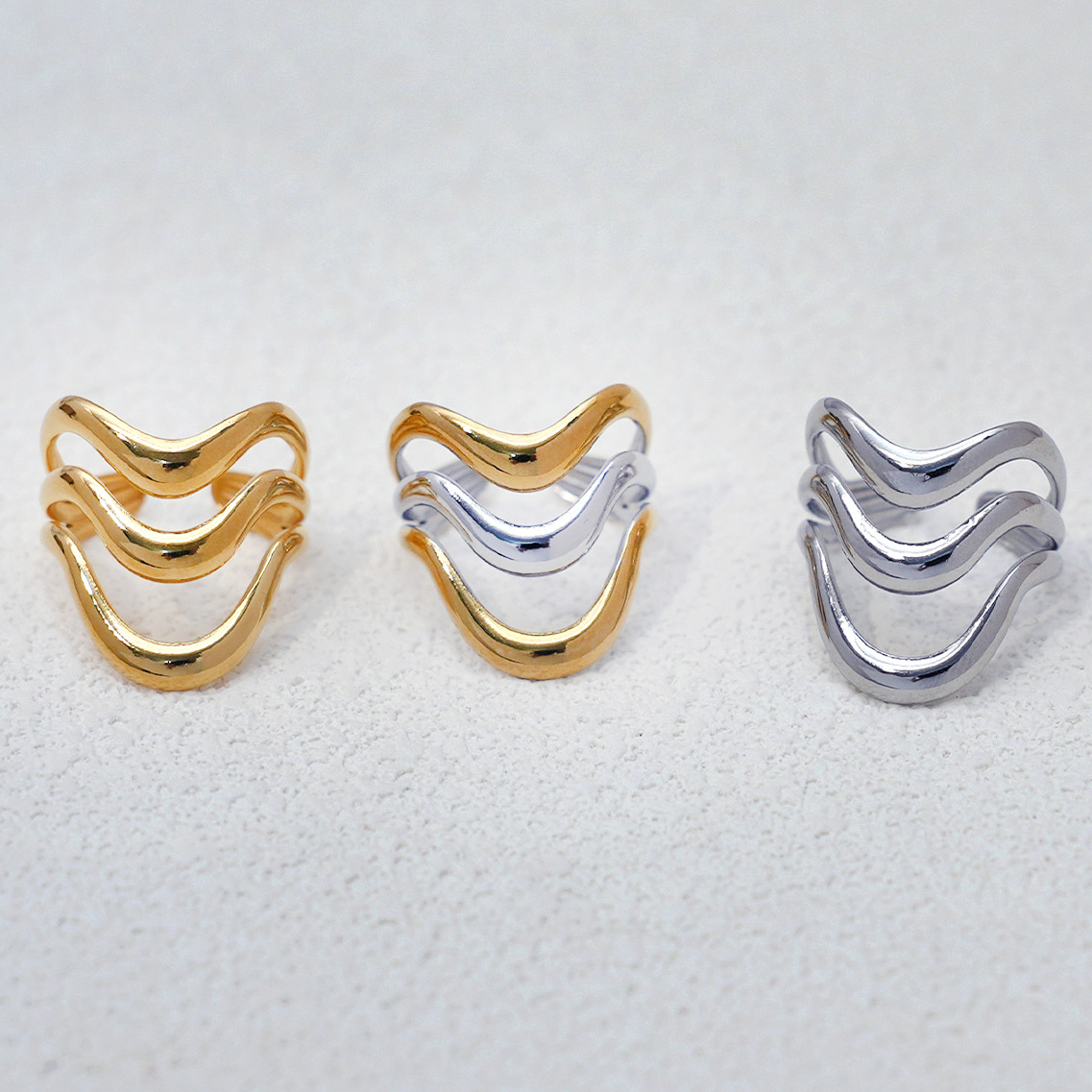 Anillos Geométricos Lineales M - Minimalist Ring Stackable reseña y precio