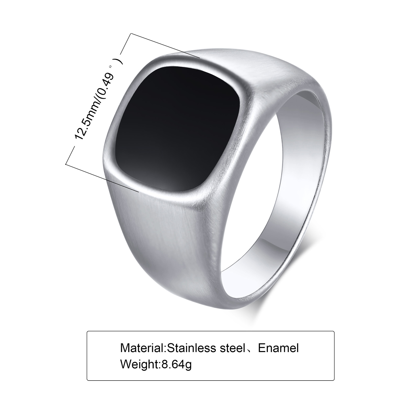 Anillo de acero inoxidable par - Mens Signet Ring reseña y precio