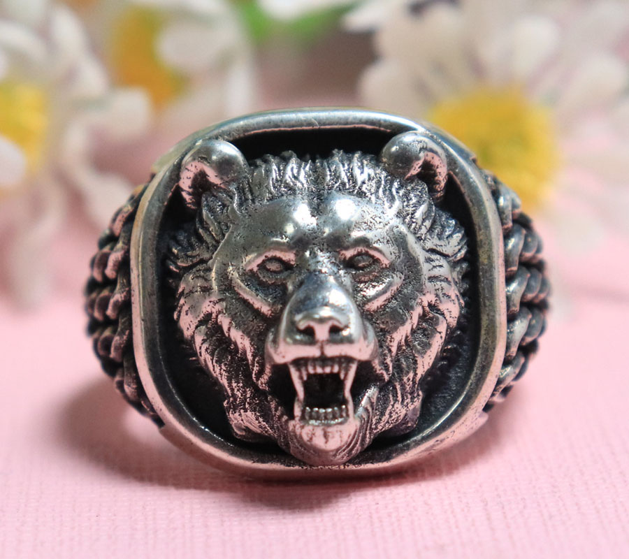 22g Cabeza de Oso Vikinga, Ado - Mens Signet Ring reseña y precio