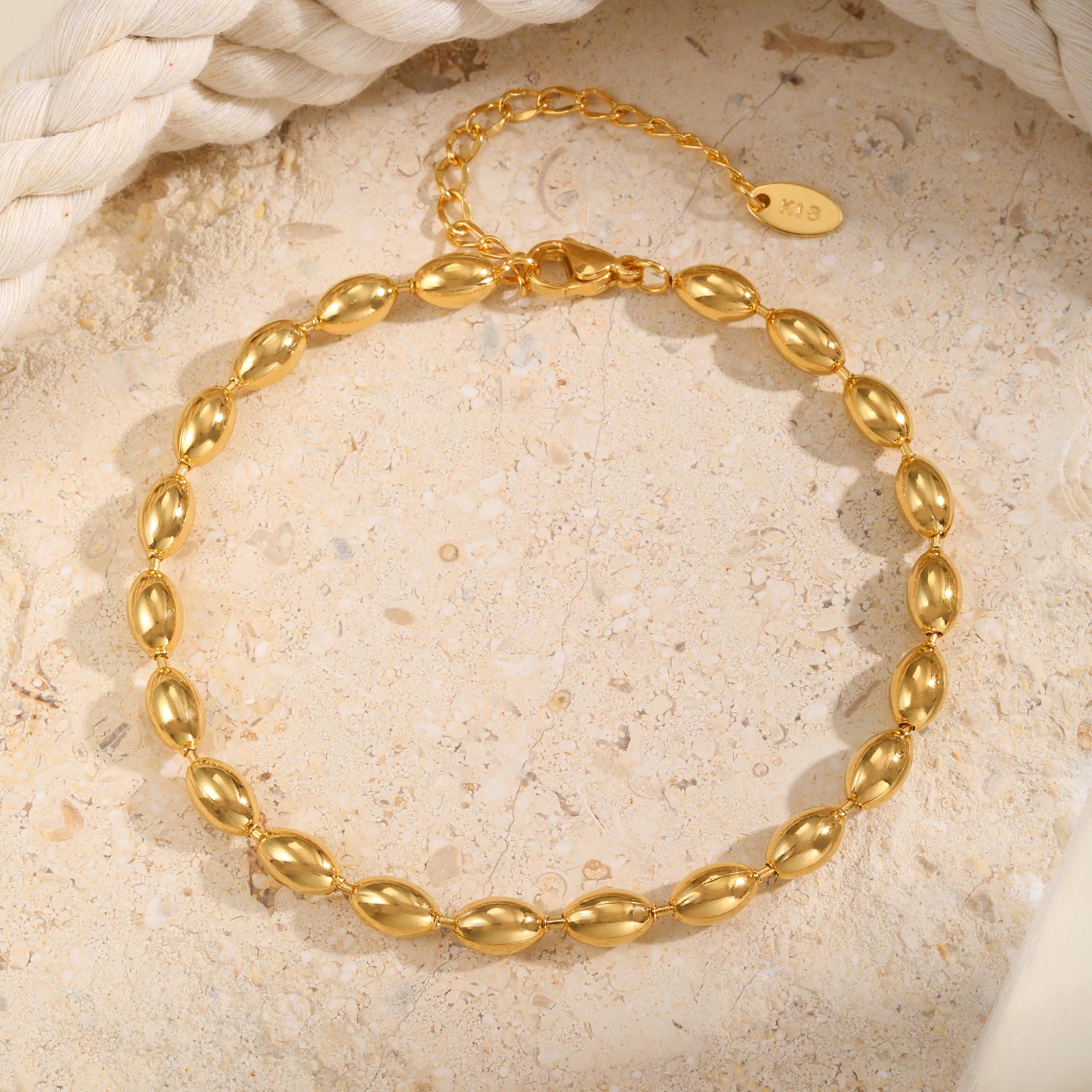 Tobillera de cadena de cuentas - Jc Jewelry & Watches Reviews reseña y precio