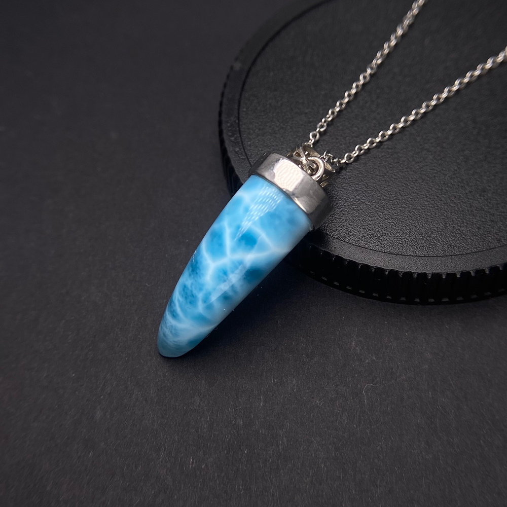 Colgante de Larimar azul Natur - Wolf Jewelry & Watches Tampa Reviews reseña y precio