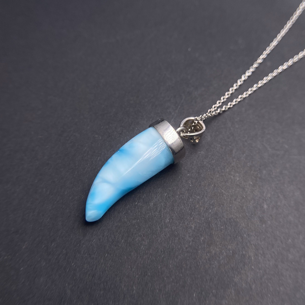 Colgante de Larimar azul Natur - Wolf Jewelry & Watches Tampa Reviews reseña y precio