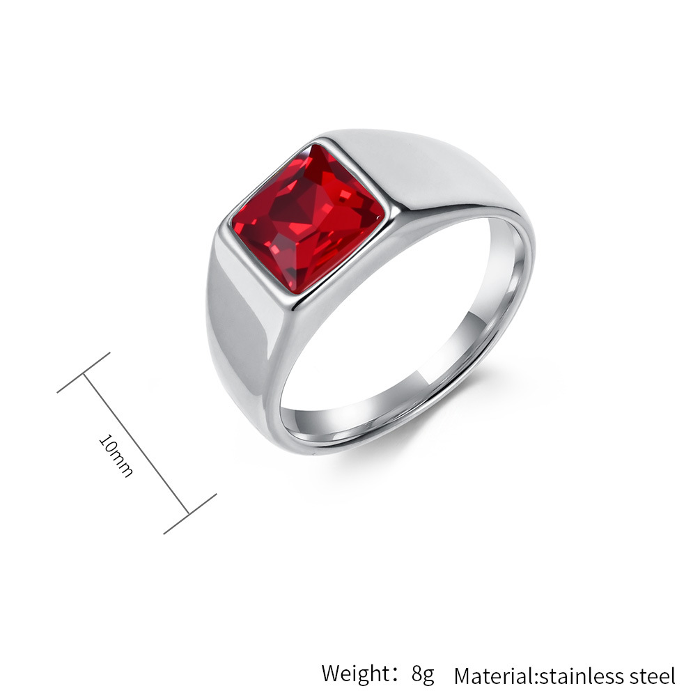 Anillo de sello de gema cuadra - Mens Signet Ring reseña y precio