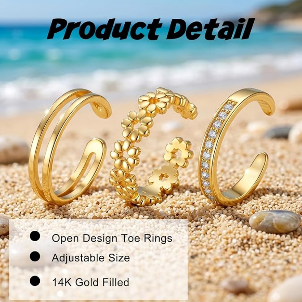 Juego de 3 Anillos Ajustables  - Minimalist Ring Stackable reseña y precio