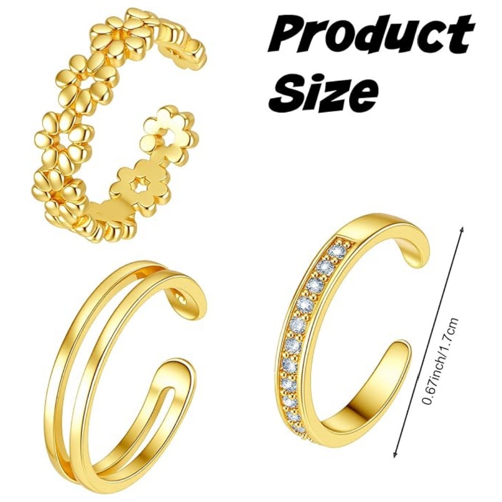 Juego de 3 Anillos Ajustables  - Minimalist Ring Stackable reseña y precio