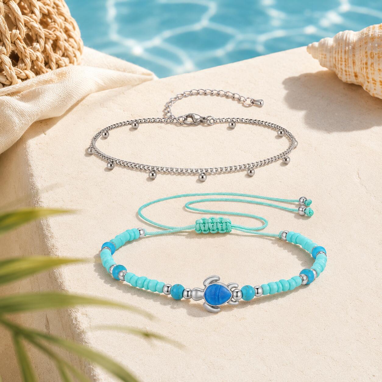 Conjunto de Tobilleras de Acer - Jc Jewelry & Watches Reviews reseña y precio