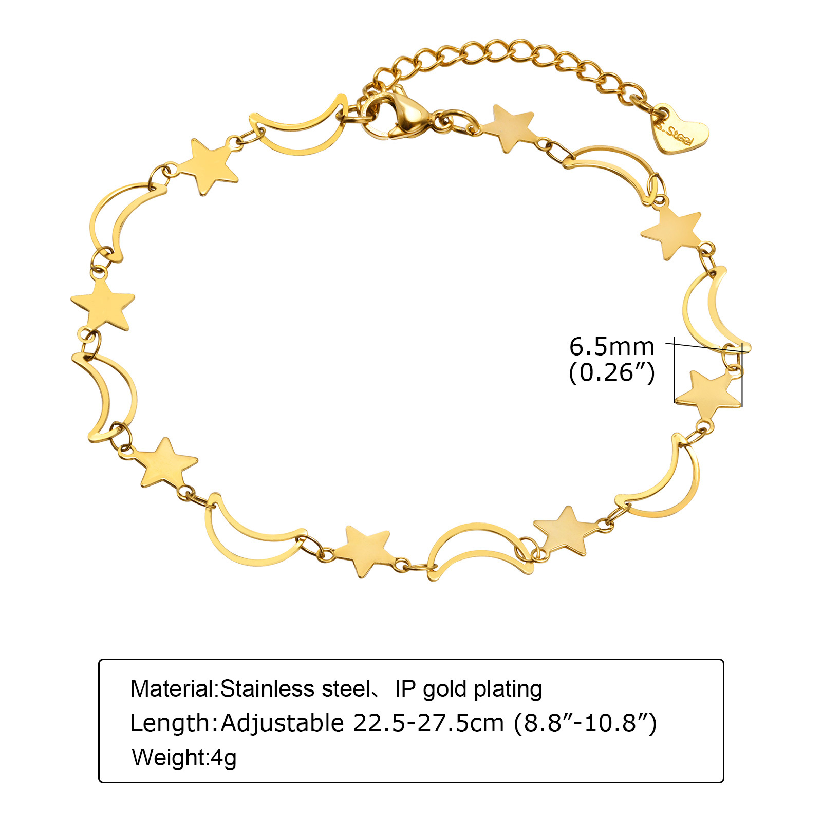Tobillera con forma de luna y  - Jc Jewelry & Watches Reviews reseña y precio