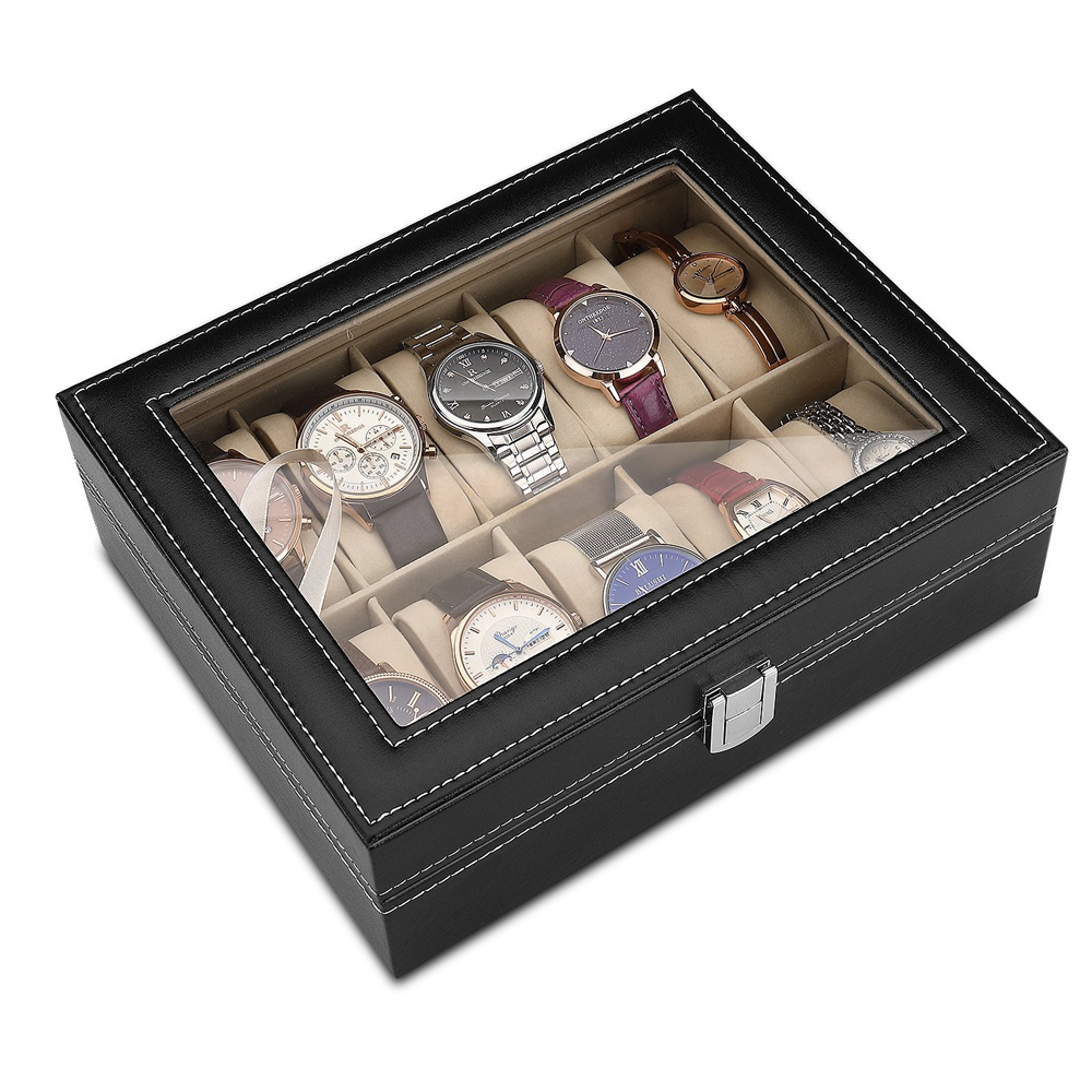 Caja de reloj de franela gris  - Best Jewelry Watches For Women reseña y precio