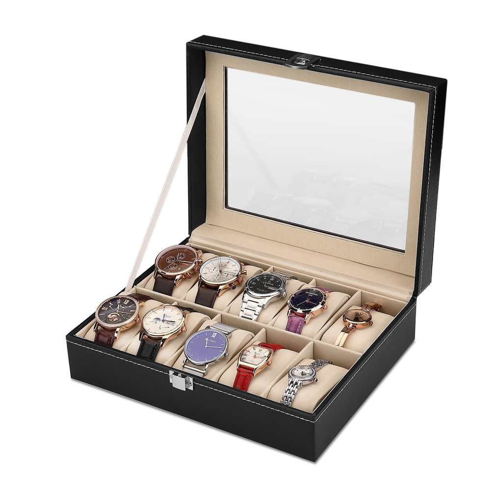 Caja de reloj de franela gris  - Best Jewelry Watches For Women reseña y precio