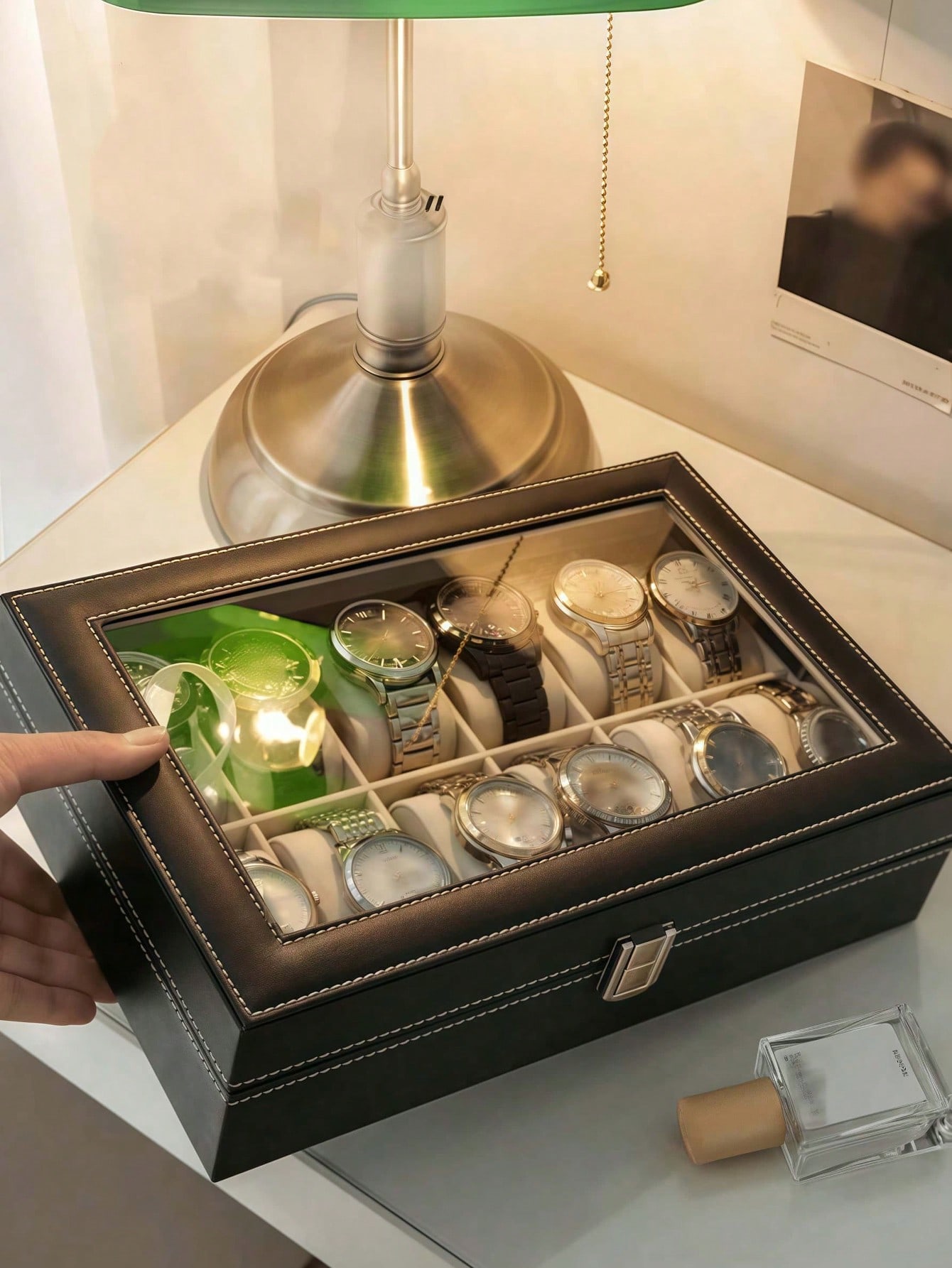 Caja de Relojes de Cuero con C - Jewelry Watches Box reseña y precio