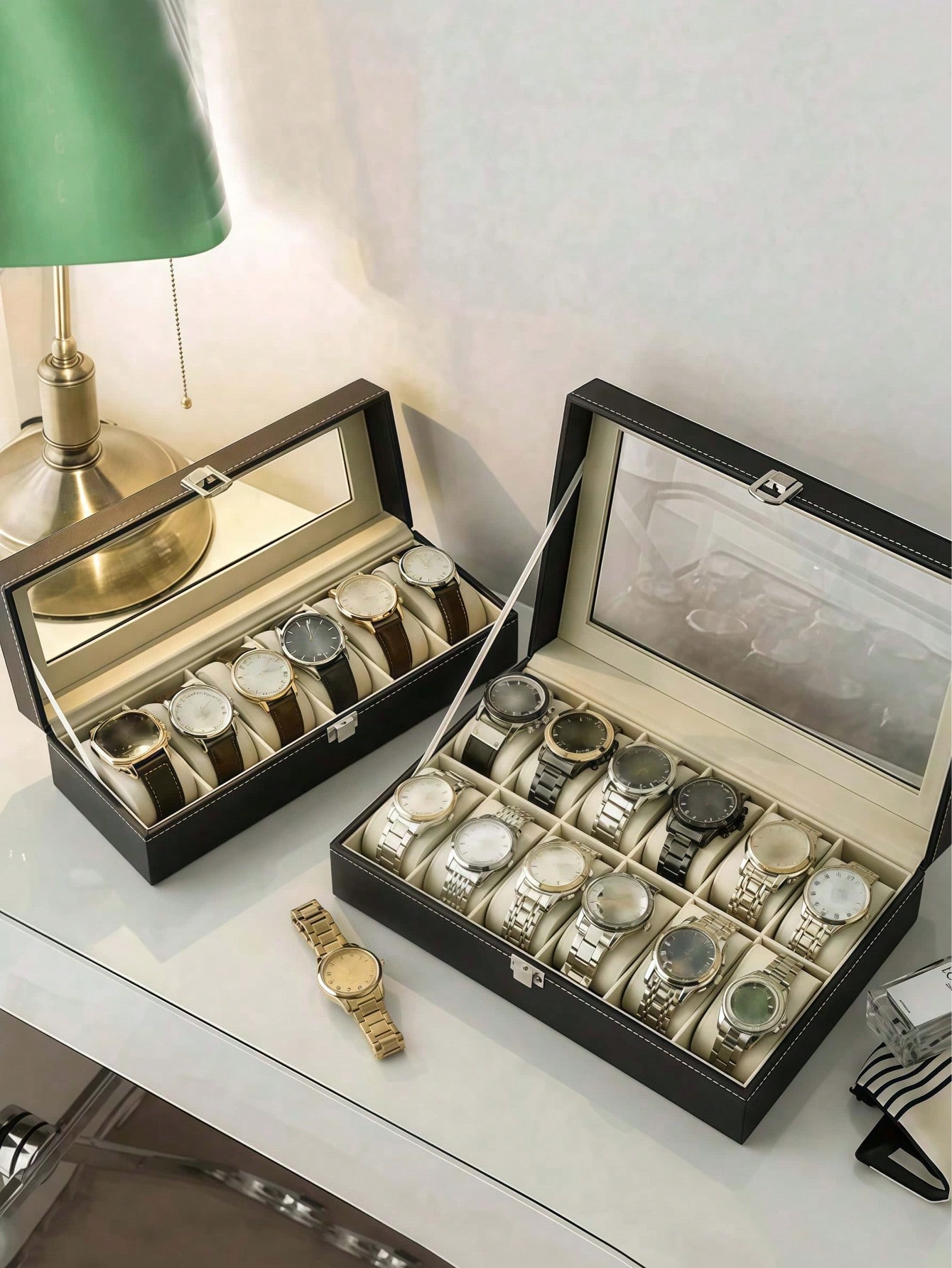 Caja de Relojes de Cuero con C - Jewelry Watches Box reseña y precio