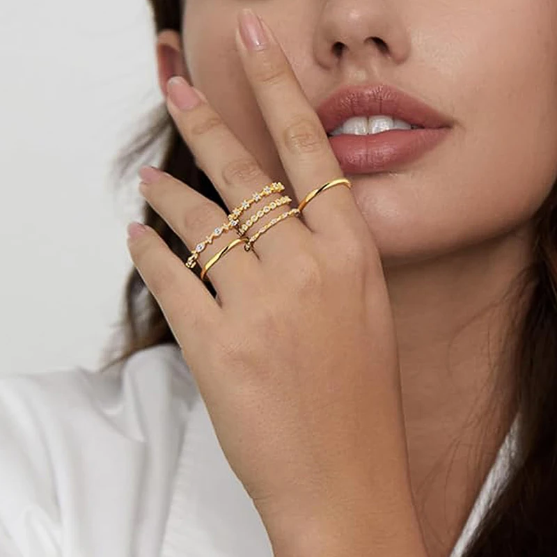 CAOSHI Anillos Apilables de Co - Minimalist Ring Stackable reseña y precio