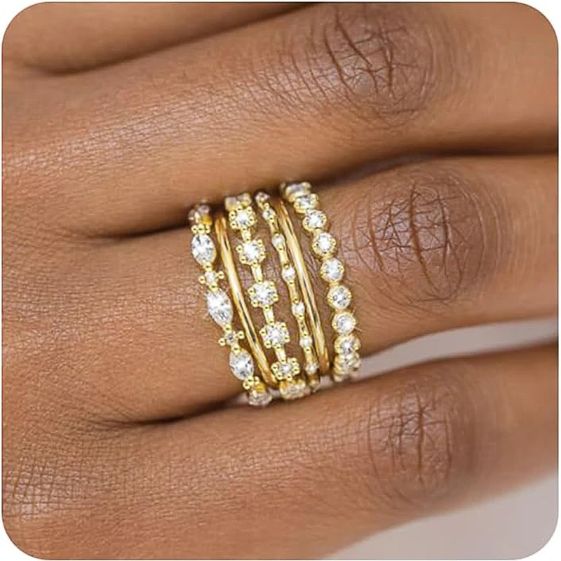 CAOSHI Anillos Apilables de Co - Minimalist Ring Stackable reseña y precio