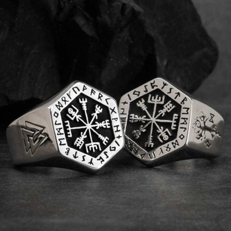 Anillos de runa vikinga Vintag - Mens Signet Ring reseña y precio