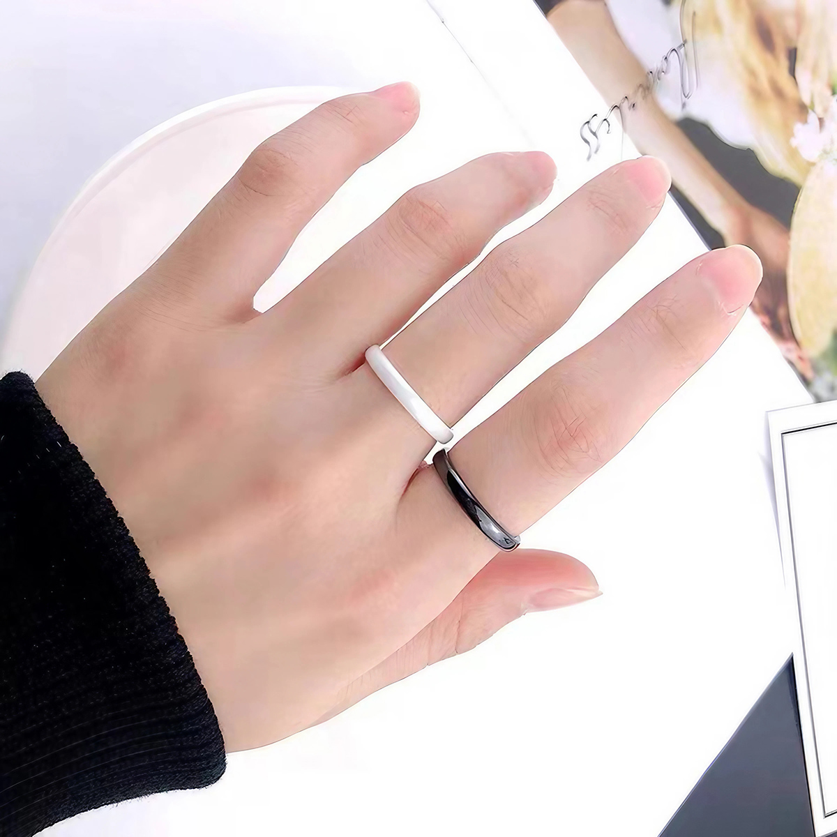 Anillo de Boda Apilable de Cer - Minimalist Ring Stackable reseña y precio