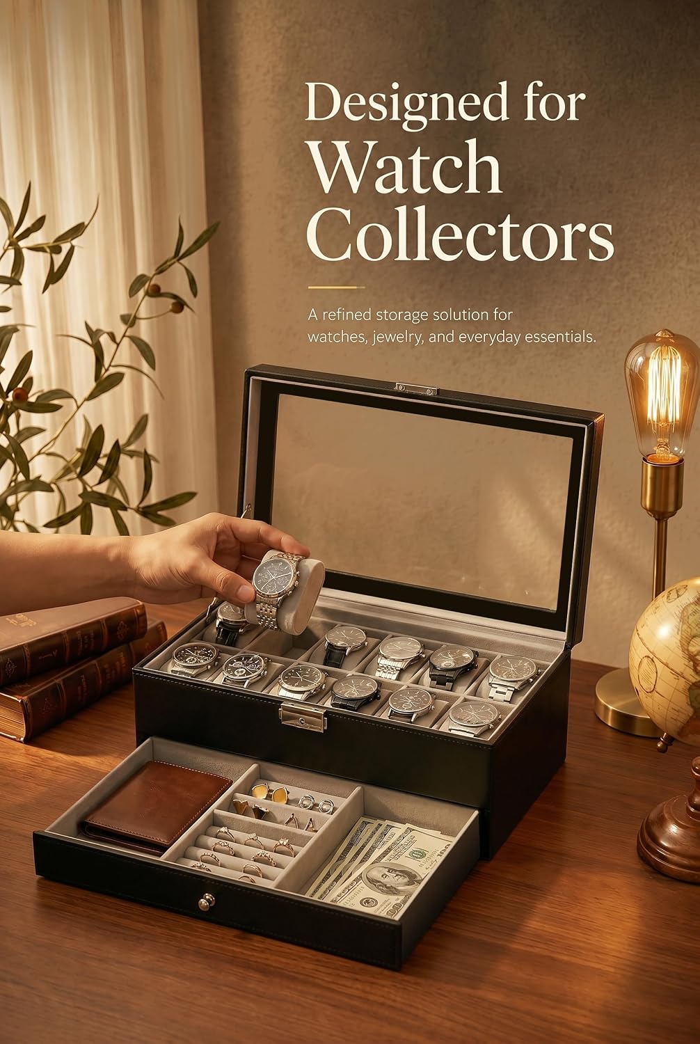 Estuche Organizador de Relojes - Jewelry Watches Box reseña y precio