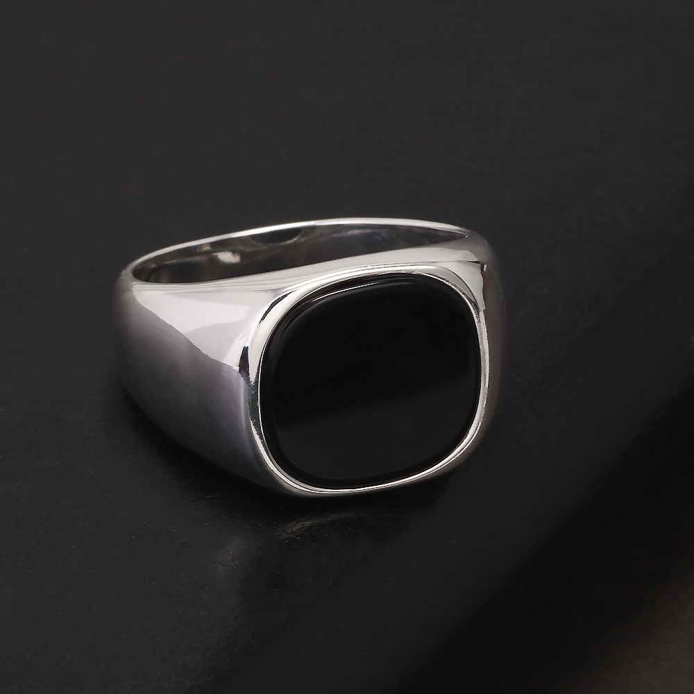 Anillo de plata de ley S925 co - Mens Signet Ring reseña y precio