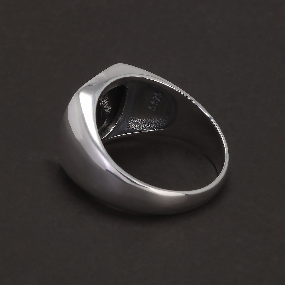 Anillo de plata de ley S925 co - Mens Signet Ring reseña y precio