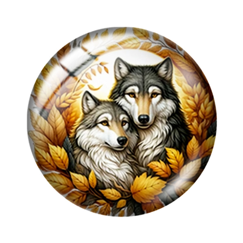 Cabujón de cristal con diseño  - Wolf Jewelry & Watches Tampa Reviews reseña y precio